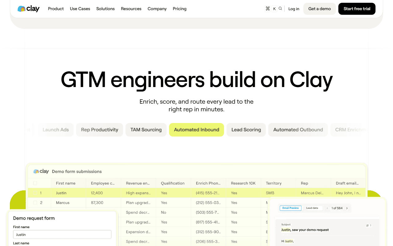 GTM engineers build on Clay
