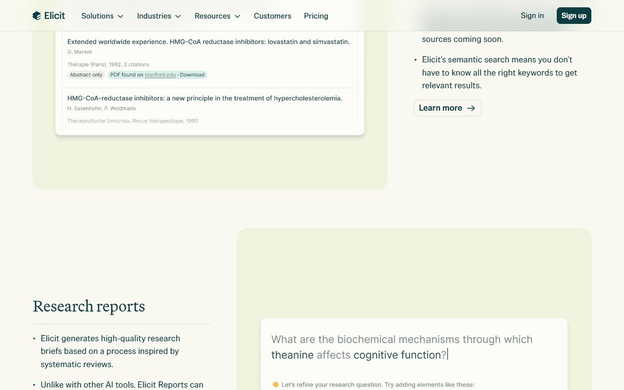 Automated literature reviews