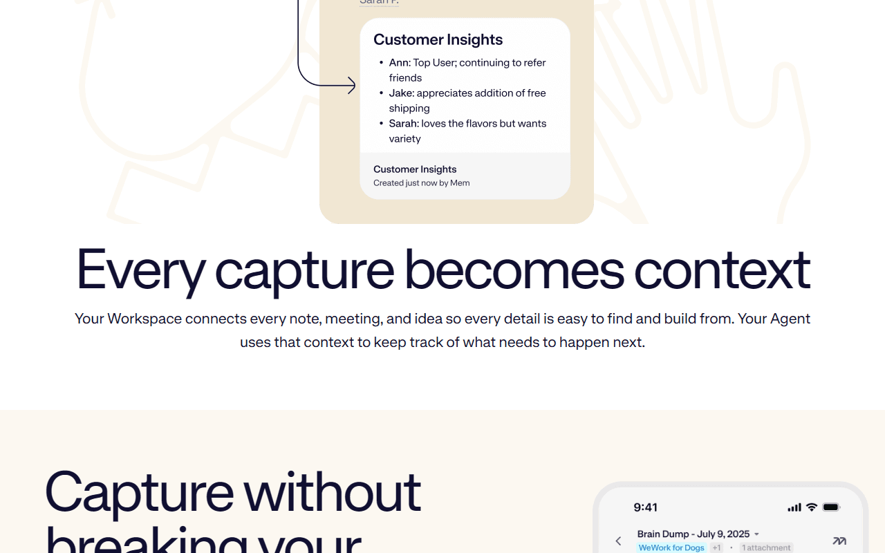 Every capture becomes context