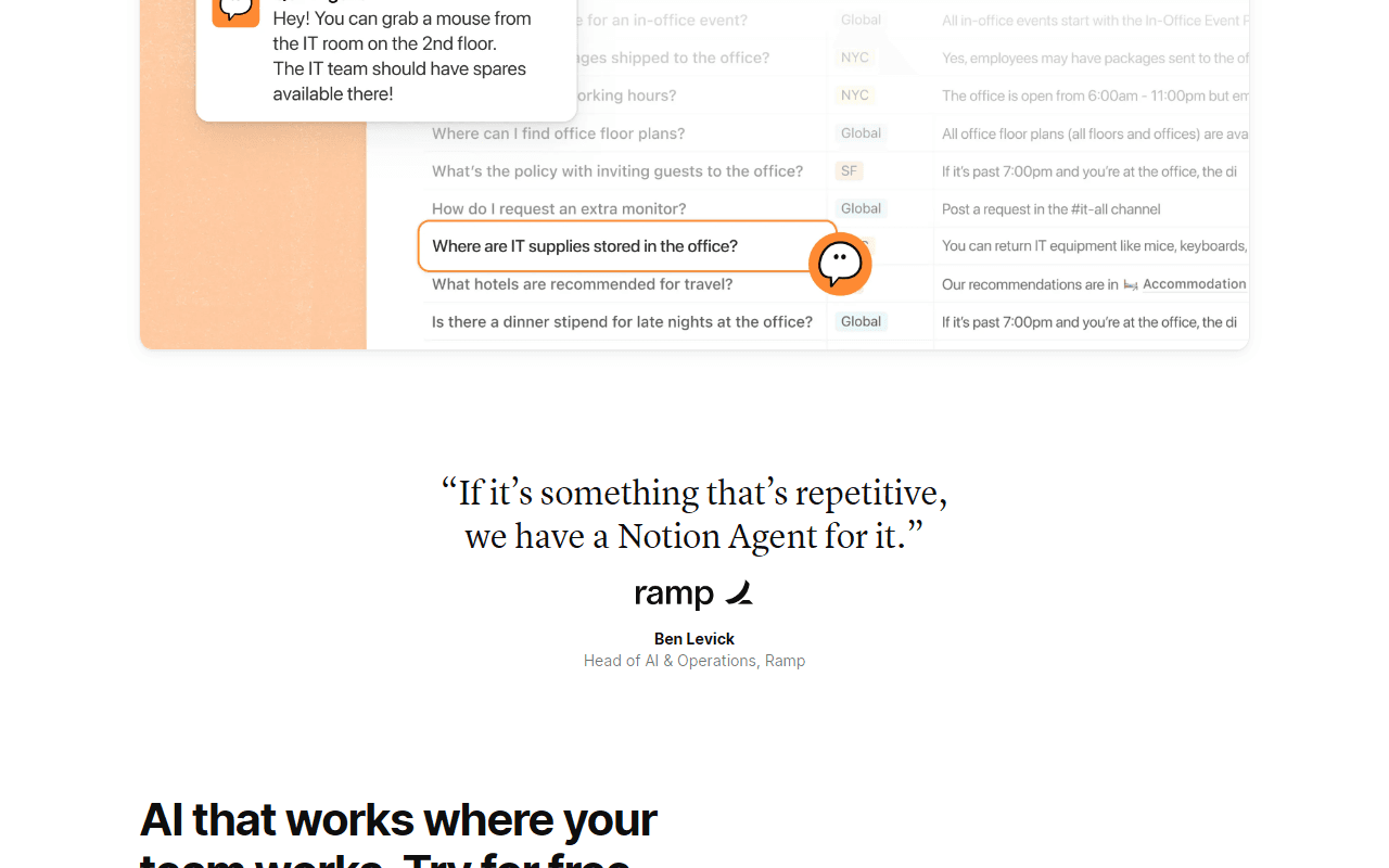 Works where your team works